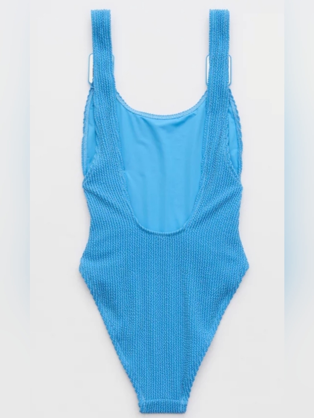 Aerie - Shimmery Crinkle Birthday Scoop Cheekiest One Piece Swimsuit - Picture 3 of 5